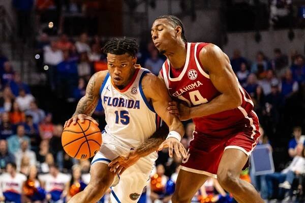 Number one ranked Florida Gators mens basketball take on Oklahoma on their road to winning a national championship title.