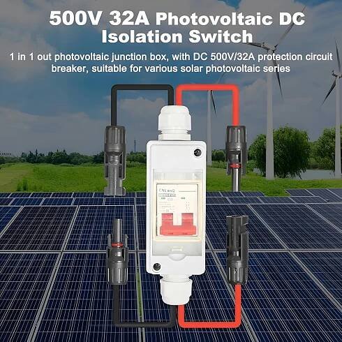 PŘEPÍNAČ SOLÁRNÍHO PANELU ODPOJOVAČ PV DC PROPOJOVACÍ BOX 500V 32A - Allegro