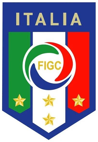 Řím, Itálie, rok 2016 - Figc znak a symbol italyan fotbalové reprezentace na Mistrovství Evropy — Ilustrace