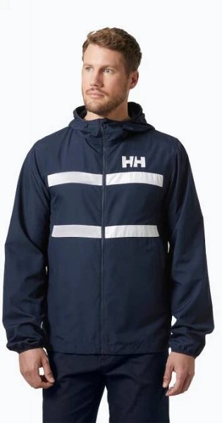 Pánská jachtařská bunda Helly Hansen Salt Striped Windbreaker navy