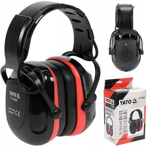 YATO ELEKTRONICKÉ PROTIHLUKOVÉ NÁUŠNÍKY BLUETOOTH SNR 29 dB MIKROFON