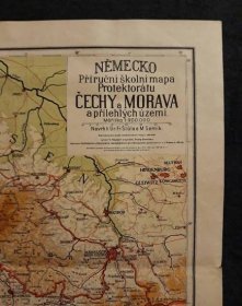 Mapa - Čechy a Morava - Protektorát - Staré mapy a veduty