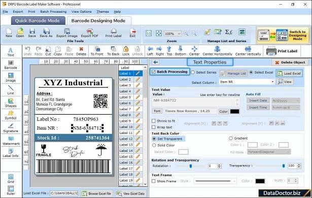 Barcode Label Maker - Professional