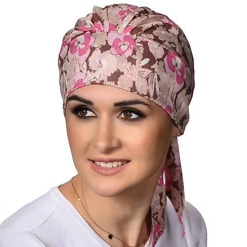 Turbanová šála na léto, horko po onkologické léčbě, prodyšná, Lidia Heidi