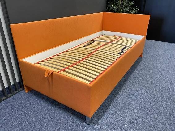 Čalouněná postel s úložným prostorem RYAN 90X200 s čely - Nábytek Real