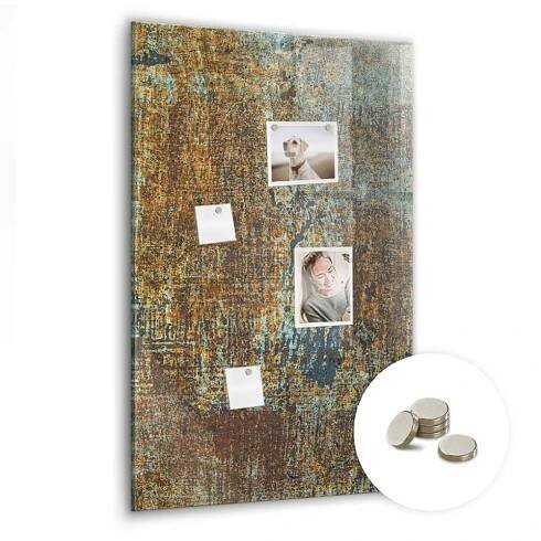 Foto magnetická tabule s potiskem jako dárek 60 x 90 cm Zrezavělý plech