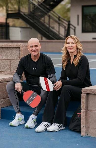 Steffi Graf and Andre Agass, Pickleball players