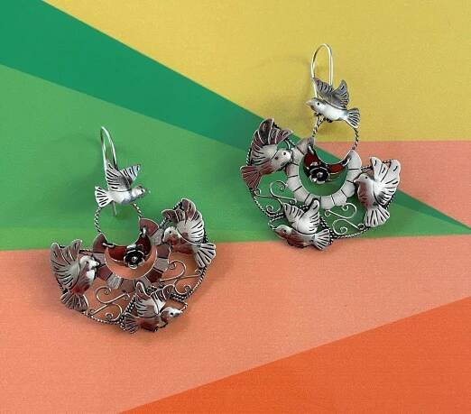 Bird Earrings by Maria Belén Nilson ~ Dove Love