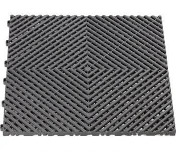 Plastová podlahová dlaždice - rohož 40x40cm ( DARK GREY ) HS-PP-002
