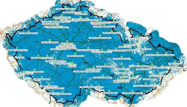 Mapy pokrytí celoplošných sítí DVB-T2 | Televizniweb.cz