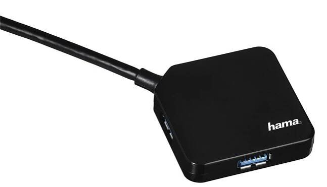 Hama USB 3.0 rozbočovač 1:4 (HUB) čierny
