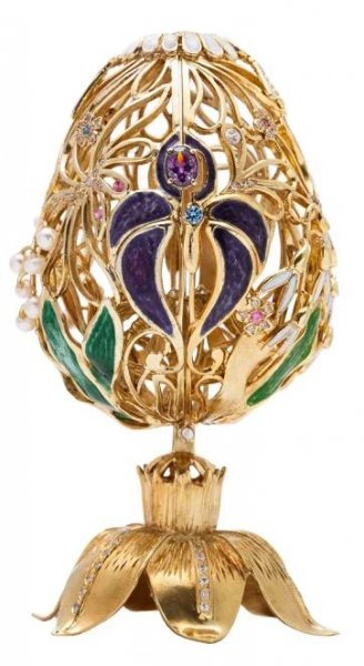 Originální klenot na téma Jaro se zlatou uncovou mincí Gustav Fabergé proof | Česká mincovna