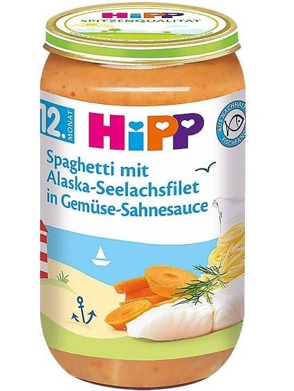 HiPP MENU Špagety s mořskou rybou a zeleninou 250g od 65 Kč