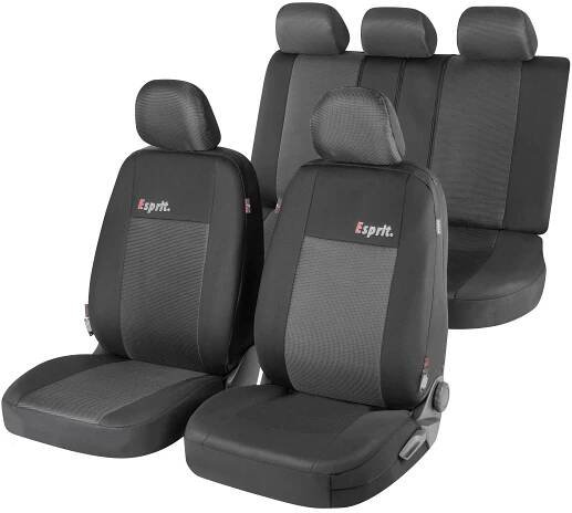 11850 WALSER ZIPP IT Premium Autopotah černá/šedá, Vzorované, Polyester, vpředu a vzadu