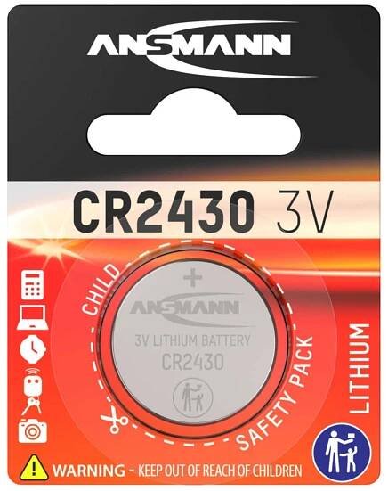 CR2430 3V Lithium Coin Cell Battery by ANSMANN - The Pi Hut