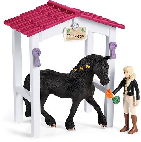 Schleich Stáj s koněm klubová, Tori + Princess 42437