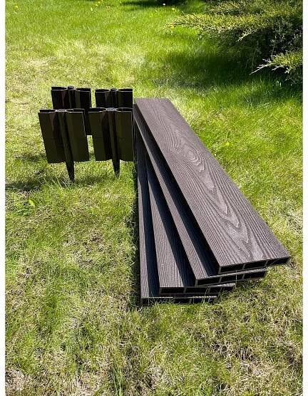 Vyvýšený záhon Primaterra 3D z WPC HOLZ ZIGZAG WENGE