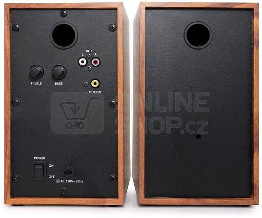 Repro C-TECH SPK-550BT, 2.0, Bluetooth, dálkové ovládání, dřevěné