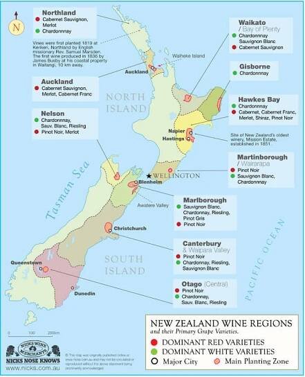 new zealand wine map