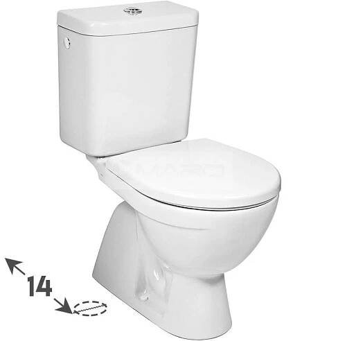 JIKA Lyra plus WC klozet kombinační, výška 40 cm spodní odpad, 6/3 l, boční napouštění, bílý