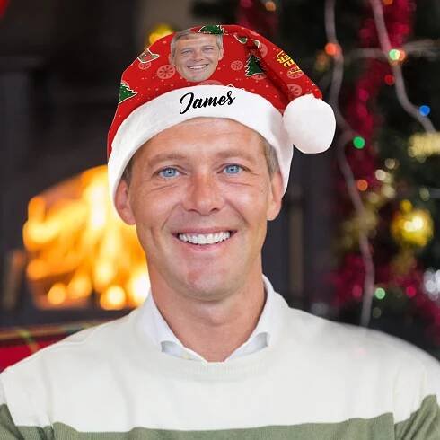 Christmas Gift | Personalized Face & Name Hat 
