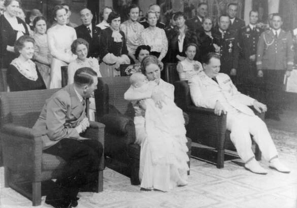 Adolf Hitler With Edda Goering And Hermann Goering