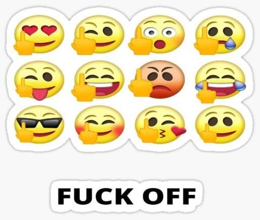 Item preview, Fuck Off Emoji s collection  designed and sold by Theplaguestore9.