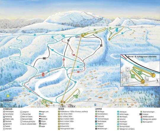 Vrådal Průvodce po středisku, mapa lokací & Vrådal ubytovaní