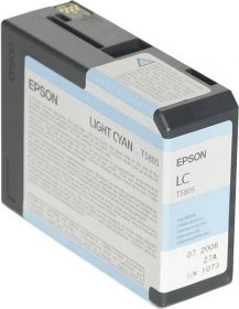 Inkoustová náplň Epson T5805, 80 ml - světle azurová (C13T580500) | KASA.cz