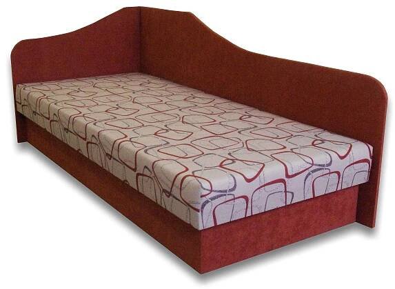 Jednolůžková postel (válenda) 80 cm Lady 87 (Cihlová 41 + Dodo 1008) (L)