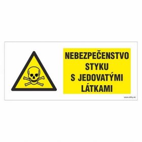 Stitky.sk - Nebezpečenstvo styku s jedovatými látkami. - výrobné štítky, eloxované štítky, ovládacie panely, akýkoľvek štítok