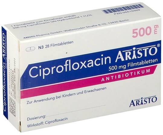 Ciprofloxacin 500mg aristo