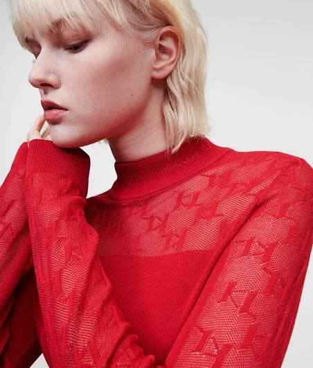 SVETR KARL LAGERFELD LIGHTWEIGHT LOGO TURTLENECK - Fotografie č. 5