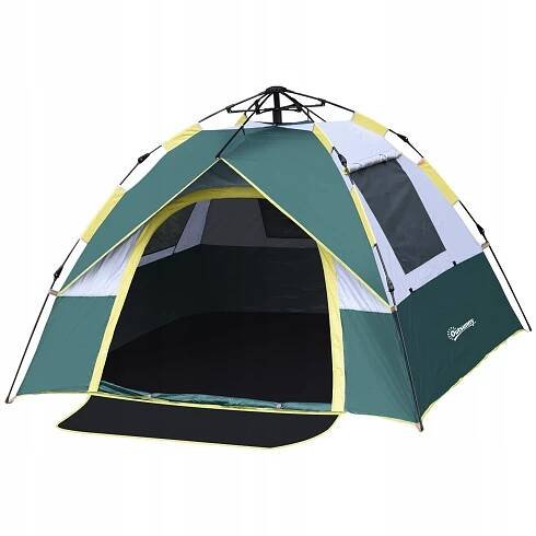 Kempingový stan pro 3 osoby 205x195x135 cm | zelený č.2
