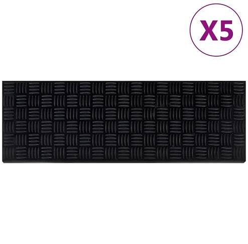 Nášlapy na schody 5 ks 25 x 75 cm guma
