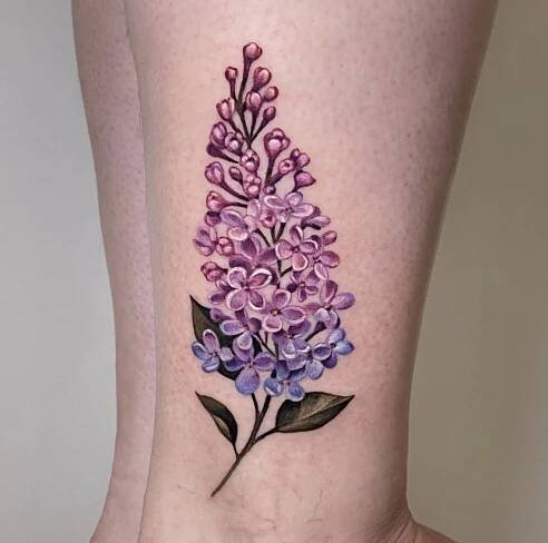Lilac tattoo example | Lilac tattoo, Purple tattoos, Tattoos
