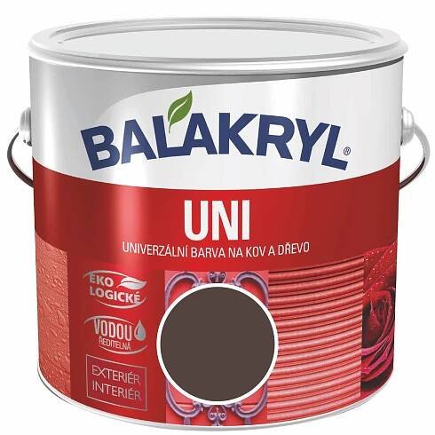 Balakryl UNI Farebný email Tmavo hnedý; lesklý; 2,5 kg