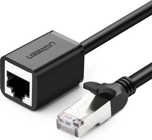 Síťový kabel UGREEN RJ45 Ethernet rozšíření, Cat. 6, FTP, s 2m kovovou zástrčkou, (černá)