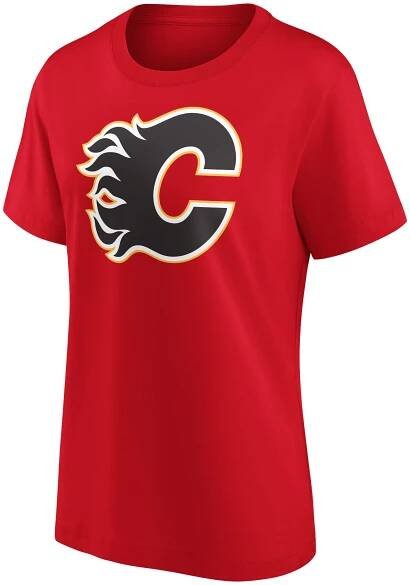 Calgary Flames Primary Logo Graphic T-Shirt - Womens, , rebel_hi-res