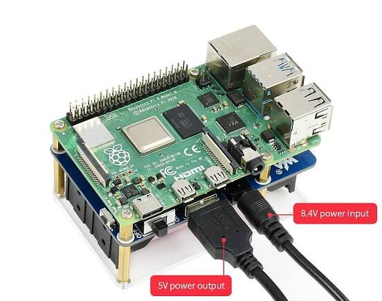 Waveshare Nepřerušitelný zdroj napájení UPS HAT pro Raspberry Pi (B) 6