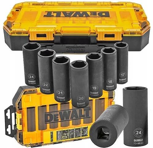 DWMT74737-0 Sada rázových nástavců nástavce hluboké dlouhé 7 el. DEWALT