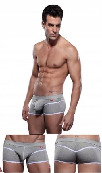 Pánské sexy síťované boxerky Prodyšné spodní prádlo - S