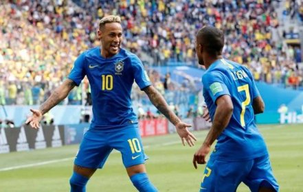 Svůj jediný gól v základní skupině vstřelil Neymar v zápase s Kostarikou #football #World #Cup #sport #Brazil #Nike #Neymar