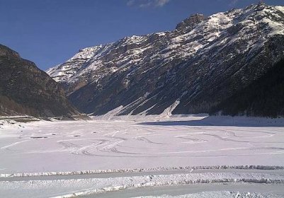 Zamrzlé jezero v Livignu - Lyžování Livigno