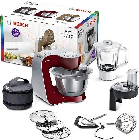 Ivo GRANDIČ - Domácí potřeby - Bosch - Bosch MUM58CR60 kuchyňský robot 1000 W stříbrná, vínově červená