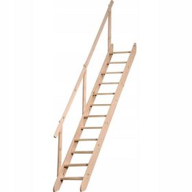 Borovicové dřevěné schody   zábranou Stupně kachny