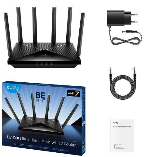 Cudy WR11000 2.5G Tri-Band Wi-Fi 7 Mesh Router, BE11000