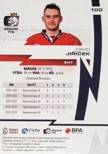 David Jiříček 2023 MK EXPO Ostrava | Hokejové kartičky | Hokejové album | Prodejna