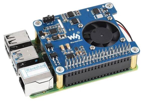 Waveshare PoE HAT (C) for Raspberry Pi 3B+/4B, 56.5*65mm, 802.3af/at-Compliant