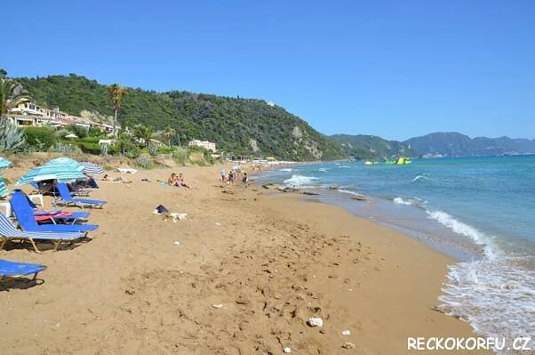 Pláž Glyfada Řecko Korfu 2